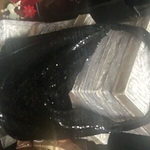 Black Sequin Shoulder Bag